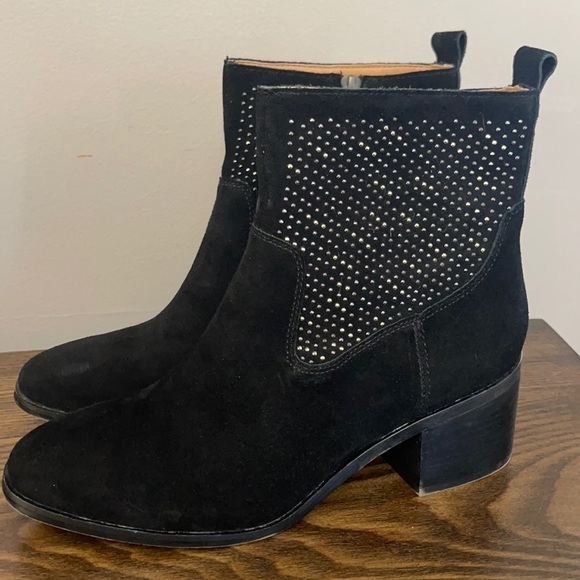 Latigo Dosa Black Suede Studded Booties - Picture 1 of 9